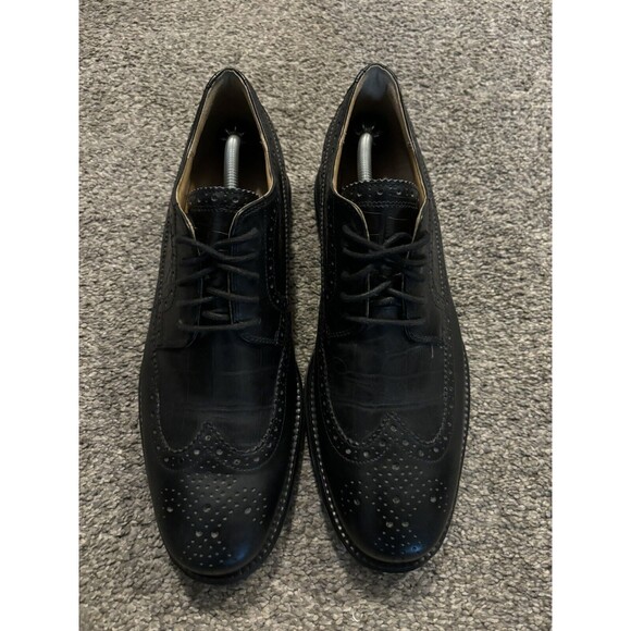 Cole Haan - LunarGrand Long WingTip - C12650 Size 12m- Black Croc Print main image 5